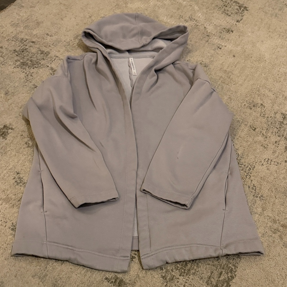 (327)Fabletics Gray Hooded Jacket